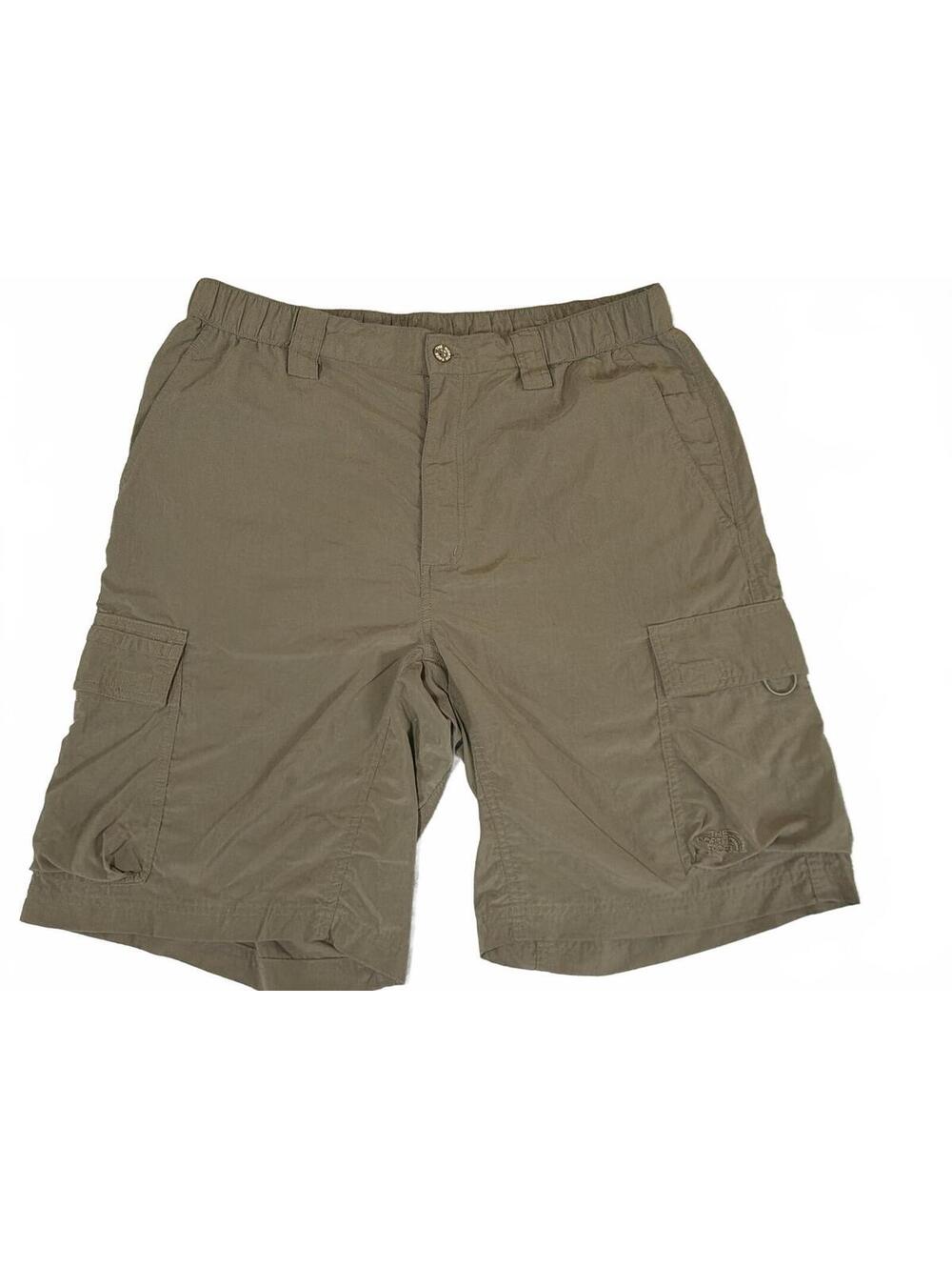 The North Face Cargo Shorts Men's Large Olive Khaki Outdoor Utility Performance